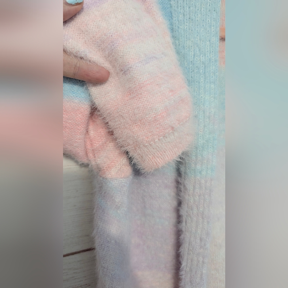Rare 😲 Papa Vancouver Canada Cotton Candy 🍭 Striped Cardigan Size Medium - Picture 4 of 6